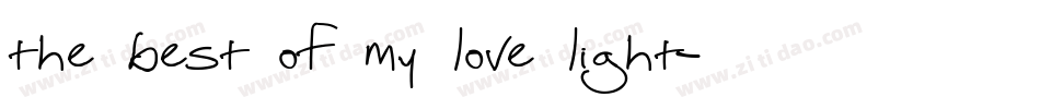 the best of my love light字体转换